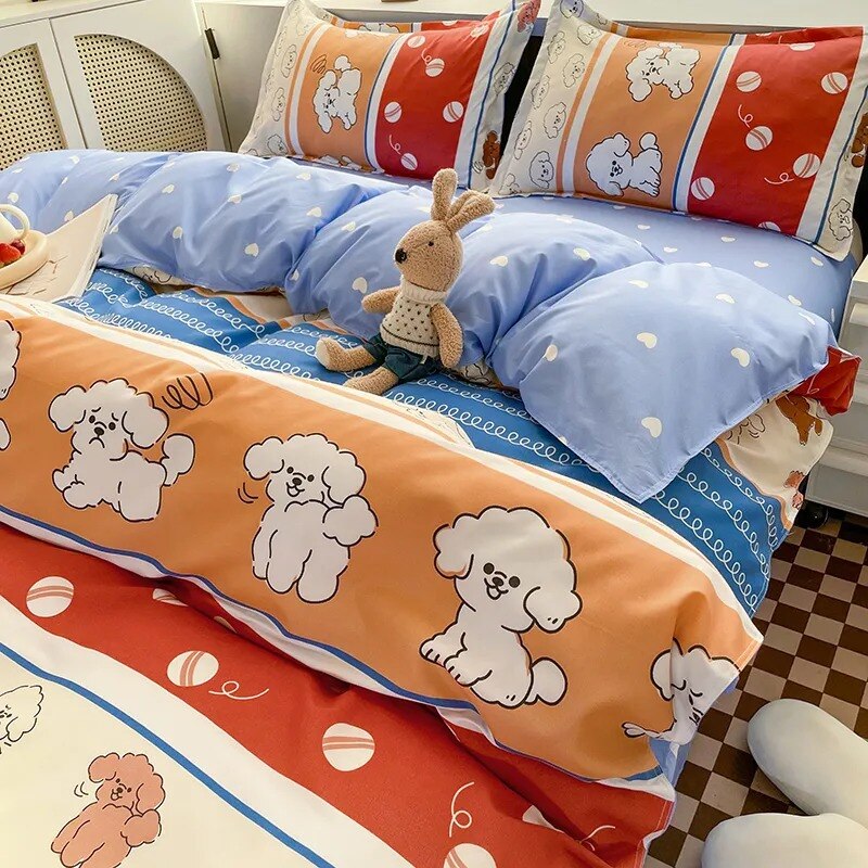 Cute Panda Bedding Set for Boys Girls Single Queen Size Bed Linen Duvet Cover Pillowcase No Fillings Kids Adult Home Textile