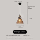 American Loft Pendant Lamp for Bar Bedroom Restaurant Bar Glass Retro Industrial Hanging Lights Fixture Lighting Home Indoor