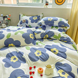 Spring Floral Bedding Set Fashion Single Queen Size Boys Girls Duvet Cover Flat Sheet Pillowcases No Filler Home Textile