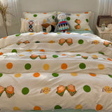 Tulips Duvet Cover Set with Flat Sheet Pillowcases Fashion Twin Double Queen Size Bed Linen Soft Boys Girls Bedding Kit