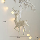 Qfdian christmas decor ideas nightmare before christmas Christmas White Glitter Angel Girl Pentagram Pendants Merry Christmas Tree Decorations For Home Xmas Ornaments Hanging Pendants