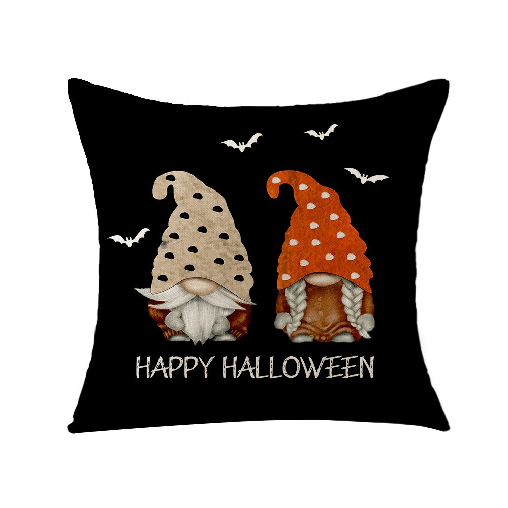 Qfdian halloween decorations Halloween Decoration Pillow Cover Decorative Halloween Square Pillowcase Soft Solid Cushion Case for Sofa Bedroom Car Home Decor