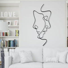 Qfdian Nordic Style Metal True Love Wall Art Decoration Modern Room Decor Home Office Living Room Bedroom Couple Wall Accessories Gift