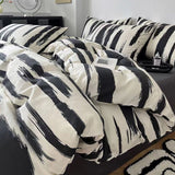 Grey Bedding Set Soft Duvet Cover Flat Sheet Pillowcase Bed Linens Single Full Dormitory Bedroom Home Textile