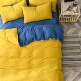 Ins Style Bedding Set Solid Color Flat Sheet Duvet Cover Pillowcase Twin Full Queen Size Bed Linen Fashion Home Textile