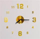 Mini Home Wall Clock 3D DIY Acrylic Mirror Stickers For Home Decoration Living Room Quartz Needle Self Adhesive Hanging Watch