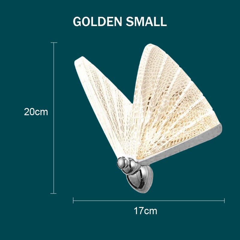 LED Butterfly Wall Lamp Nordic Indoor Lighting Modern Light Bedside Bedroom Christmas Home Decoration Wall Lamps бра настенные