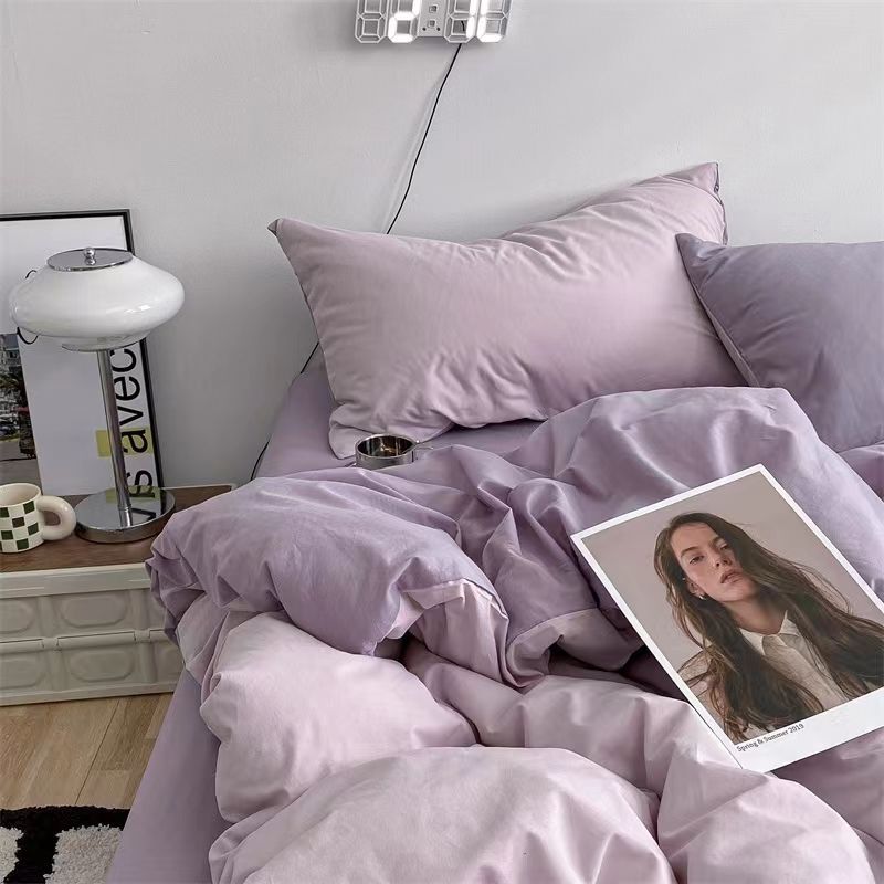Simple Gird Bedding Set Strawberry Duvet Cover Flat Sheet Pillowcases Twin Single Queen Size Bed Linen Home Textile