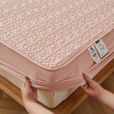 Premium Quality 100% Cotton Thick Mattress Cover Pure Cotton King Bed Cover Anti-bacterial Fitted Sheet Bed Linens No Pillowcase