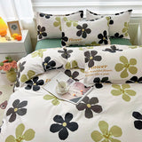 Spring Floral Bedding Set Fashion Single Queen Size Boys Girls Duvet Cover Flat Sheet Pillowcases No Filler Home Textile