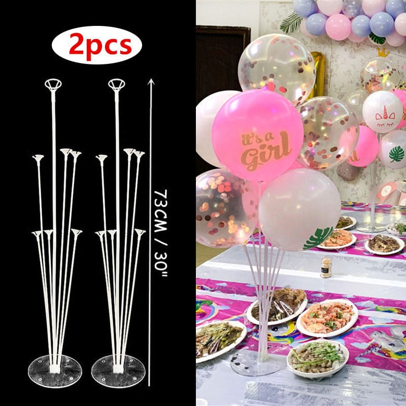 1/2Set Column Balloon Stand for Baby Shower Birthday Wedding Party Decoration Eid Baloon Arch Kit Pump Clip Ballons Accessories