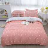 3/4pcs Cartoon Bedding Set Feather Duvet Cover Set Quilt Cover Bed Sheet Pillowcases Kit for Single Twin Double Queen King Bed