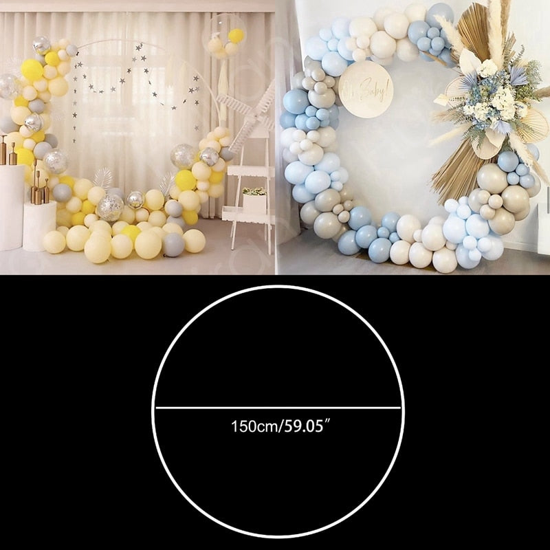 Qfdian birthday decorations Round Balloon Arch Kit Holder Bow of Balloon Circle Wreath Balloon Stand Support Wedding Birthday Party Decor Baby Shower