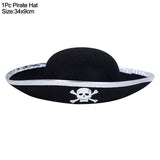 Qfdian halloween decorations halloween costumes halloween gift Halloween Pirate Hat Cap Decoration Kids Adult Halloween Masquerade Captain Cosplay Costume Props Pirate Theme Birthday Party