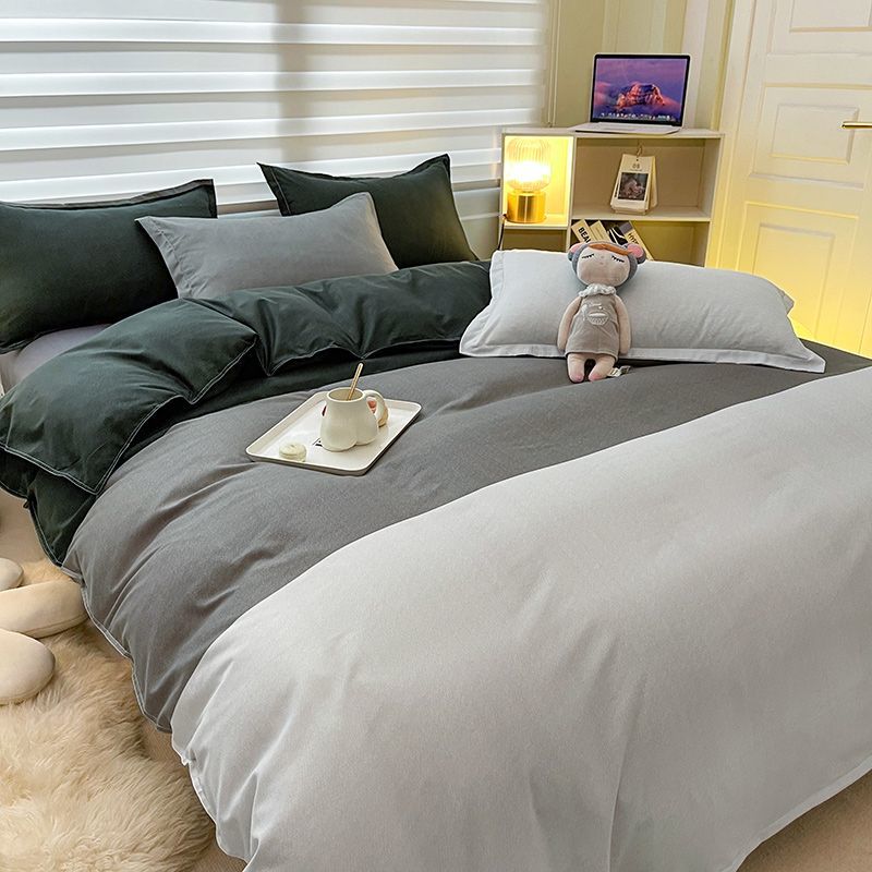 Soft Bedding Set Cute Rabbit Sheep Duvet Cover Flat Sheet Pillowcases Twin Queen Size Bed Linen Boys Girls Home Textile