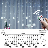 Qfdian living room lighting ideas farmhouse dining room lighting christmas decor ideas 3.5m Snowflake LED Light Christmas Tree Decorations Navidad Fairy Lights Christmas Decorations for Home 2022 Xmas Gifts New Year