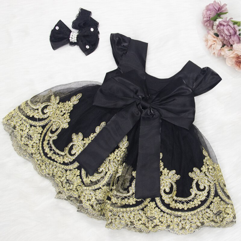 Qfdian halloween decorations halloween costumes halloween gifthalloween costumes christmas costumes  Wedding Princess Dress For Girls Kid Vestidos Birthday One Year Dress Party Baptism Bow Clothes For Newborn Christmas Costume