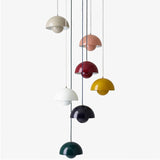 Qfdian home decor hot sale new Restaurant Pendant Light Kitchen Pendant Lamp Dining room LED Light Modern Hanging Light for Bedroom Living room Nordic 7 Color