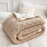 Qfdian Plaid Bed Blanket Children Adults Warm Winter Blankets And Throws Thick Wool Fleece Throw Sofa Bed Cover Duvet Soft Bedspread