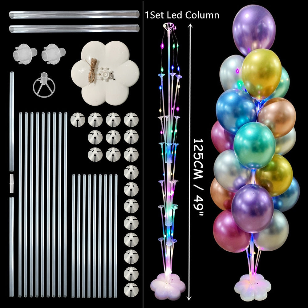 1/2Set Column Balloon Stand for Baby Shower Birthday Wedding Party Decoration Eid Baloon Arch Kit Pump Clip Ballons Accessories