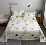 Soft Bed Sheet Set 3pcs Bedding Sheets Fashion Flat Bedsheet Pillowcase 120/150/180/200/220/250cm Polyester Bed Linens Bedspread