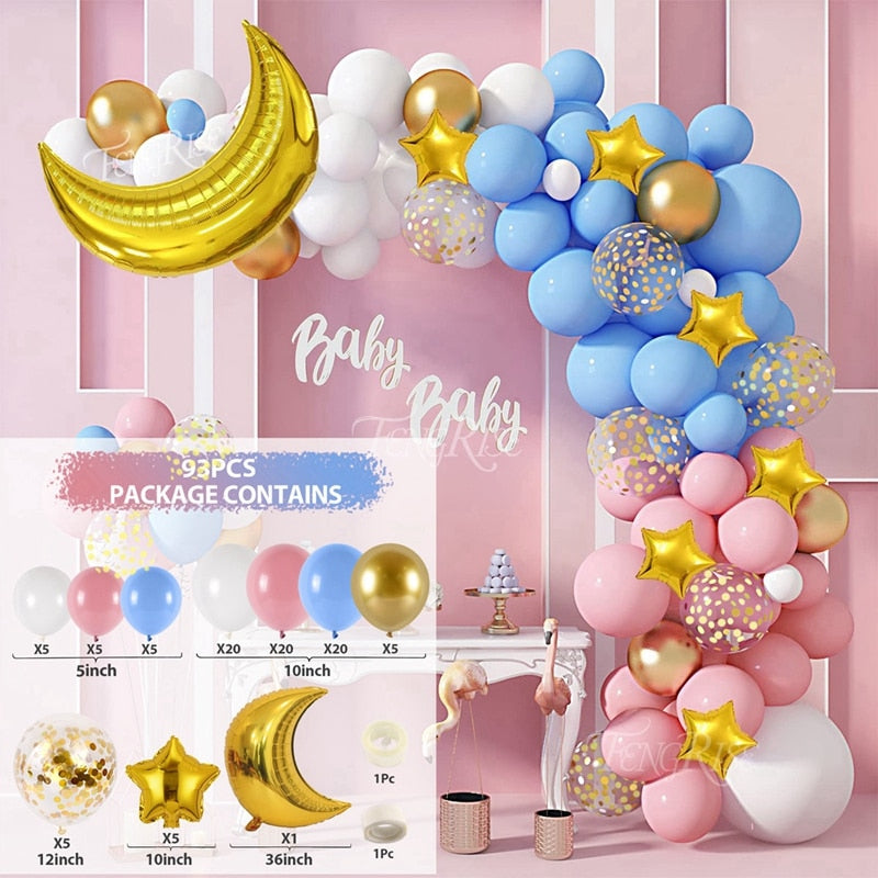 Qfdian halloween decorations christmas decorations Macaron Balloons Garland Latex Ballons Arch Happy Birthday Party Decor Kids Adult Wedding Baloon Chain Baby Shower Balon