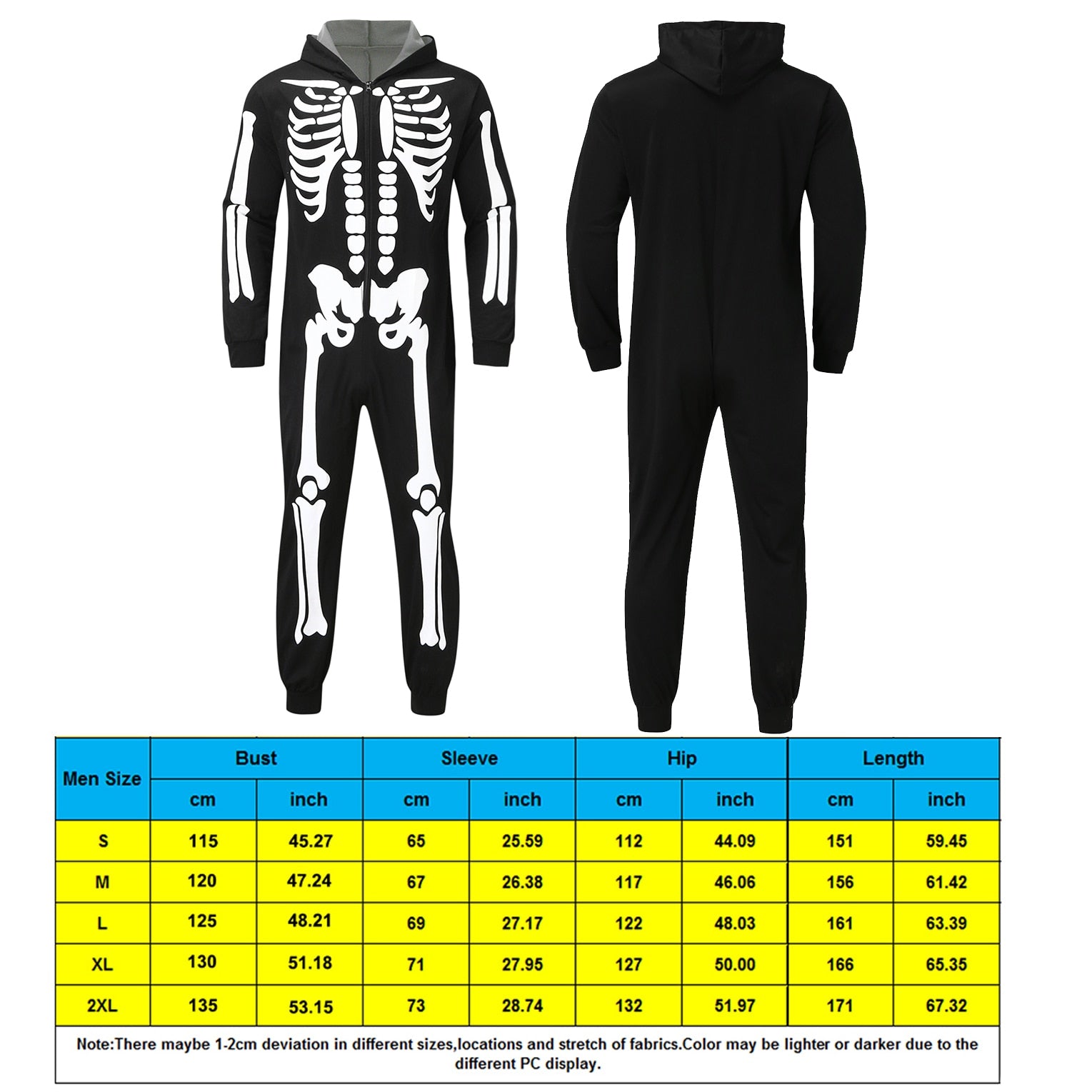 Qfdian halloween decorations halloween costumes halloween giftHalloween Family Matching Outfits Fashion Skeleton Print Hooded Jumpsuit Pajama Family Look Father Mother Kids Halloween Costume