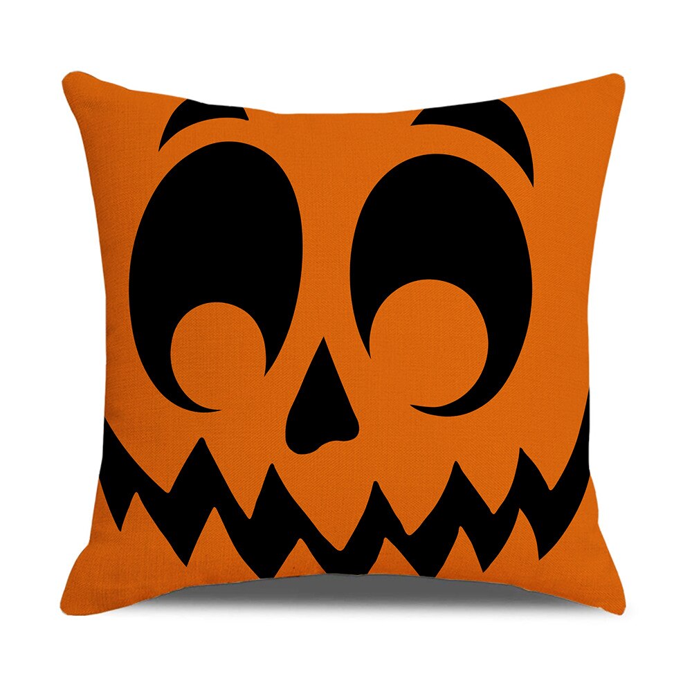 Qfdian halloween decorations halloween costumes halloween gift Fall Halloween Pumpkin Cushion Cover Trick or Treat Farmhouse Decor Home Pillowcase Sofa Decor Pillowcase