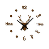 Mini Home Wall Clock 3D DIY Acrylic Mirror Stickers For Home Decoration Living Room Quartz Needle Self Adhesive Hanging Watch