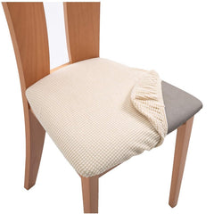 Qfdian Spandex Jacquard Chair Seat Cover Stretch Dining Chair Slipcover Removable Washable Seat Cushion Protector Fundas Para Sillas