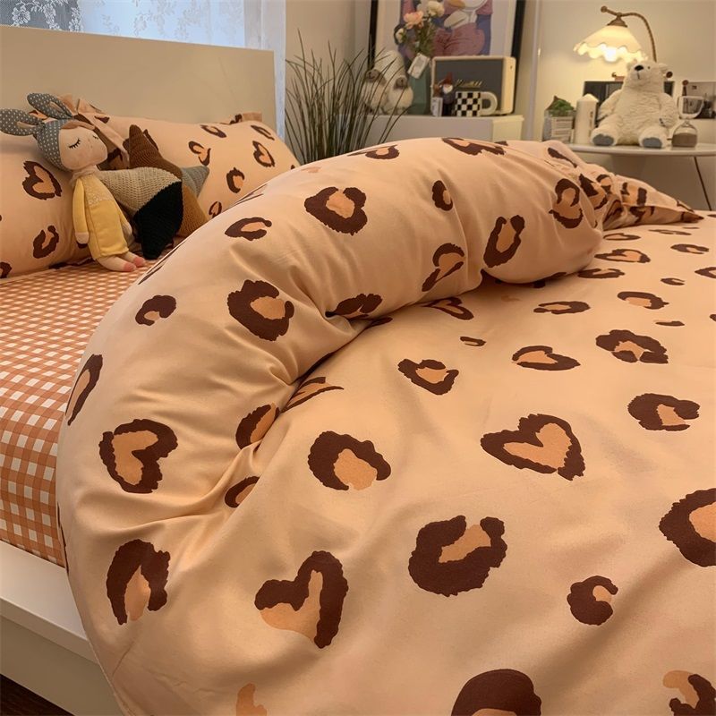 Cute Cartoon Bedding Set Spring Summer New Duvet Cover Flat Sheet Pillowcase Boys Girls Gift Twin Single Queen Size Bed Linens