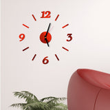 Mini Home Wall Clock 3D DIY Acrylic Mirror Stickers For Home Decoration Living Room Quartz Needle Self Adhesive Hanging Watch