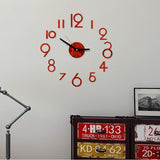 Mini Home Wall Clock 3D DIY Acrylic Mirror Stickers For Home Decoration Living Room Quartz Needle Self Adhesive Hanging Watch