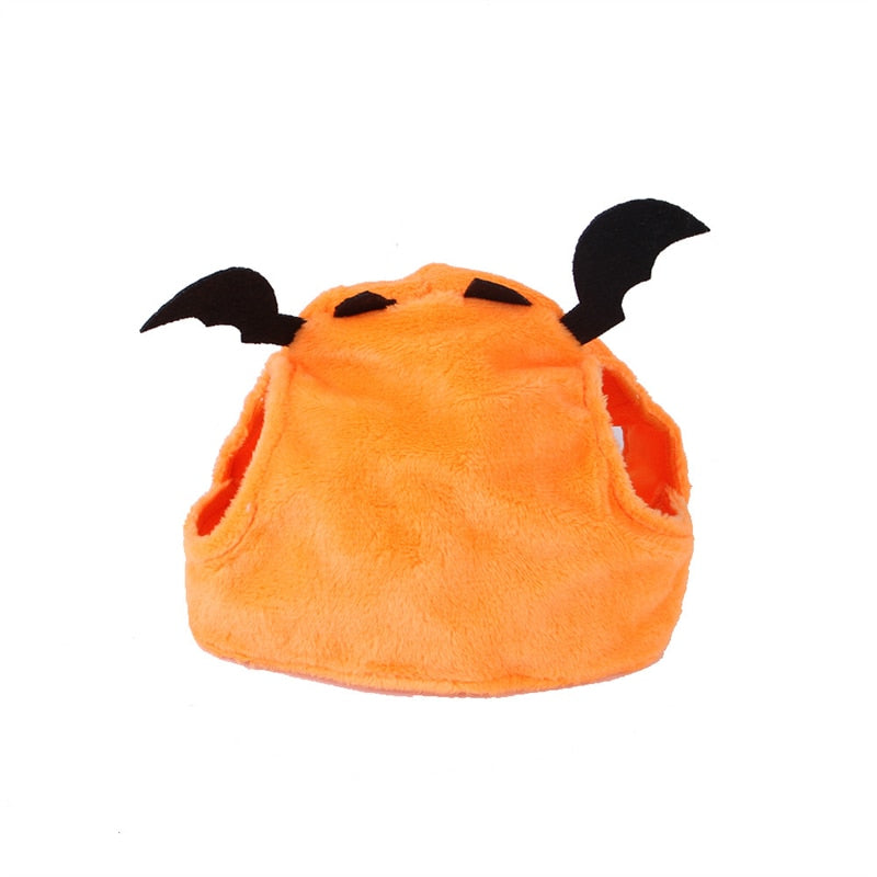 Qfdian Pet Outfits Halloween Festival Pumpkin Hat for Cat Scary Devil Pet Costume Dog Caps Christmas Cosplay Hat Warm Winter Puppy Neck Accessories