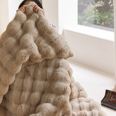 Tuscan Imitation Fur Blanket for Winter Spring Luxury Warmth High Grade Blankets for Bed Super Cozy Warm Winter Blanket for Sofa