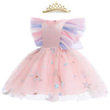 Qfdian halloween decorations halloween costumes halloween gifthalloween costumes christmas costumes Baptism Princess Dress Halloween Christmas Costume Kids Dress For Girls Birthday Evening Party Red Dress Flower Wedding Vestidos