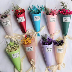 Qfdian Party decoration 5pcs Artificial Flower Valentine's Day Gifts Mini Gypsophila Bouquet  Box with Gift Immortal Soap Flower Wedding Gift for Guests