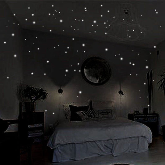 407pcs Luminous Wall Stickers Wall Decor Glow In The Dark Star Vinyl Sticker for Kid Room Creative Fluorescent Party Decoration