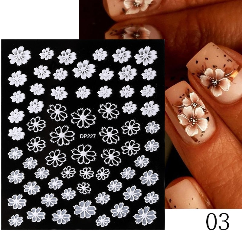 Qfdian christmas decor ideas nightmare before christmas 1PC 5D Nail Stickers Winter Santa Claus Self-Adhesive Slider Nail Art Decorations Christmas Snow Decals Manicure Accessories