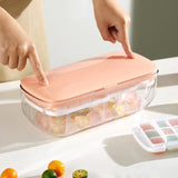 Silicone Ice Cube Tray with Lid 2 In 1 Ice Cube Storage Box Ice Cream Making Mould Party Bar Drinks Whiskey Cocktail Ice Maker