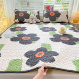 Natural Latex Thick Cooling Mat for Summer Cool Feeling Rayon Matress Pad Soft Air-Permeable Cold Summer Mat for Bed Sheet Set