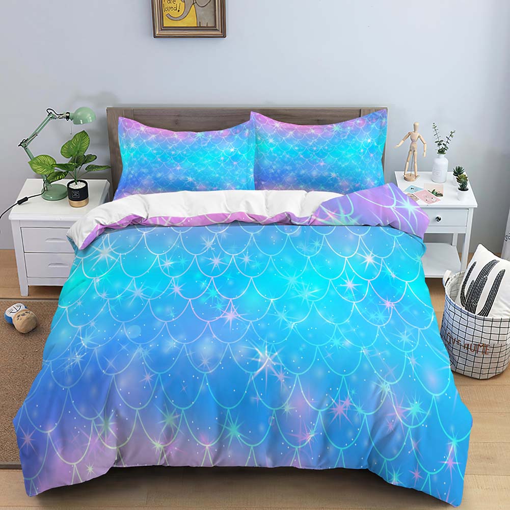 Rainbow Printing Bedding Set Colorful Stripe Comforter Cover Soft Bedding Set Twin King Queen Size 2/3pcs Polyester Quilt Cover