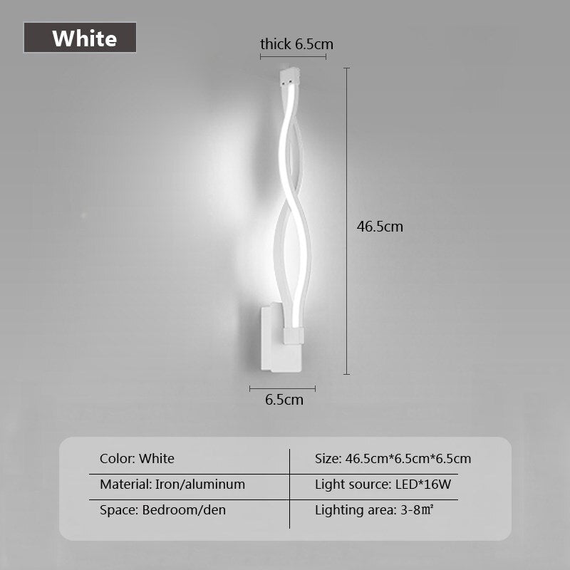 Modern Minimalist LED Wall Lamp Home Indoor Decor wall Sconce For Living Room Bedroom Bedside Lustres Backgroud Light Decoration