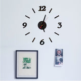Mini Home Wall Clock 3D DIY Acrylic Mirror Stickers For Home Decoration Living Room Quartz Needle Self Adhesive Hanging Watch