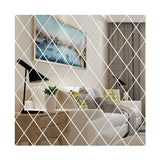 17/32/58Pcs 3D Mirror Wall Sticker DIY Diamonds Triangles Wall Stickers Living Room Home Decoration  Bedroom Decor  Wall Decals
