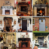 Qfdian halloween decorations halloween costumes halloween gift Halloween Bat Table Runner Black Spider Web Lace Tablecloth Fireplace Curtain for Halloween Party Decoration Horror House Props