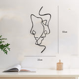 Qfdian Nordic Style Metal True Love Wall Art Decoration Modern Room Decor Home Office Living Room Bedroom Couple Wall Accessories Gift