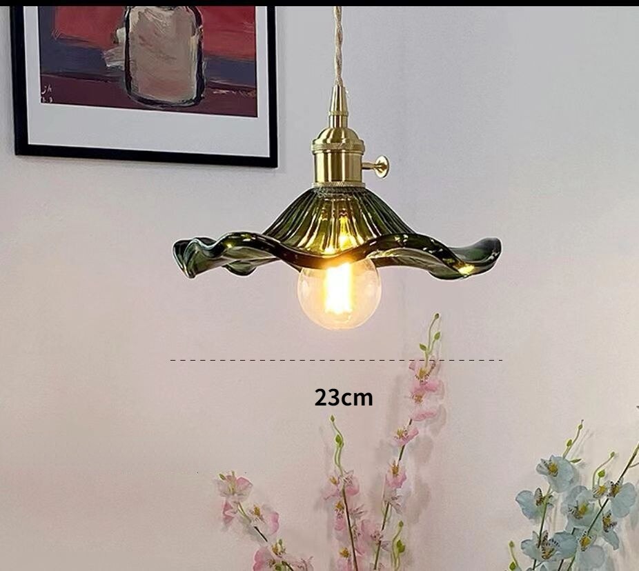 Modern Glass Pendant Light for Kitchen Dining Room Restaurant Hanging Lamps Bedroom Bar Cafe Home Decor Lighting Fixture Flower