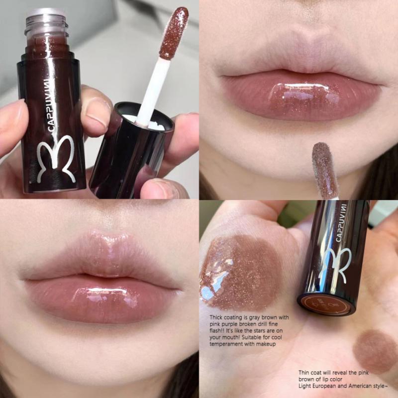 Black Tube Lip Gloss Mirror Water Lipgloss Moisturizing Liquid Lipstick Lasting Sexy Lip Tint Makeup Korean Cosmetics