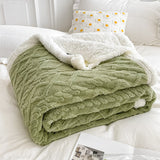 Qfdian Plaid Bed Blanket Children Adults Warm Winter Blankets And Throws Thick Wool Fleece Throw Sofa Bed Cover Duvet Soft Bedspread